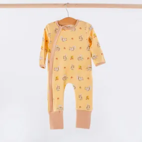 Cozy Critters Organic Cotton Zipper Onesie