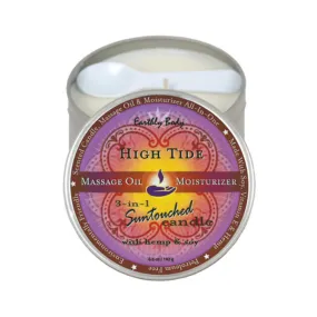 Earthly Body Suntouched Hemp Candle - 6 oz Round Tin High Tide