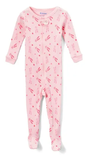 Elowel Baby Girls Footed Little Ballerina Pajama Sleeper 100% Cotton(Size 6M-5Years)