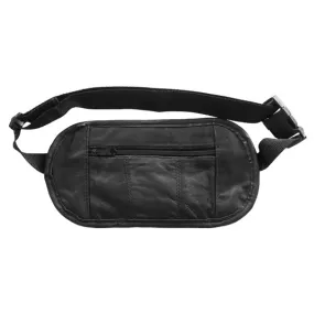 Hot Leathers BGA1009 3 Zipper Belly Bag with Hidden Pocket