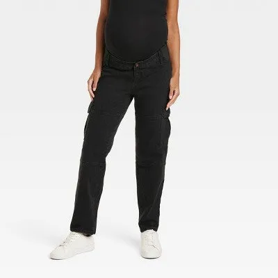 Isabel Maternity by Ingrid & Mid Rise Straight Fit Full Straight-Leg Jeans