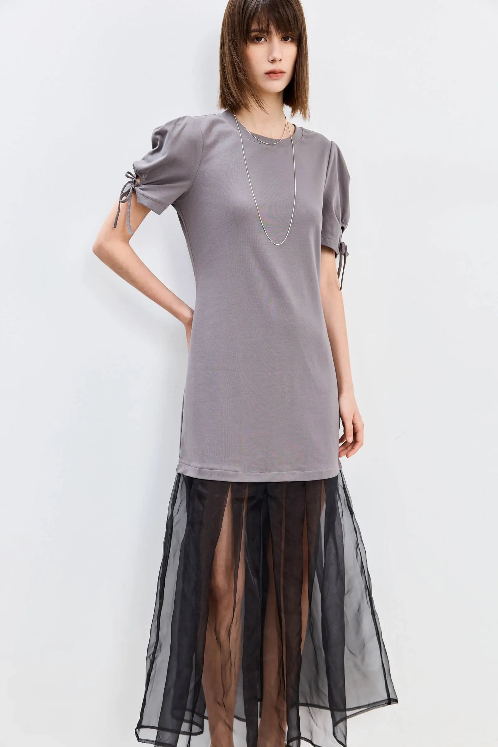 LILY Thin Gauze Patchwork Comfortable Casual Dress