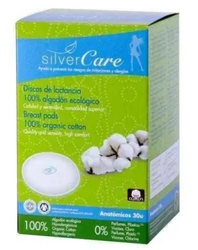 Masmi Silver Care Nursing pads 100% organic cotton x 30 pieces