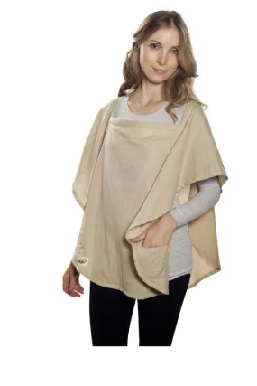 Nursing Cover  - 100% Cotton Muslin Beige Oval