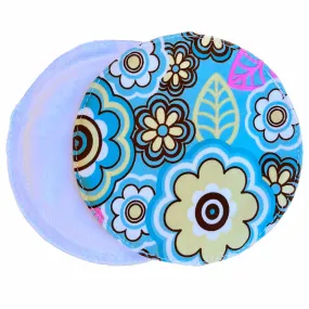 Retro Turquoise Floral Breast Pads